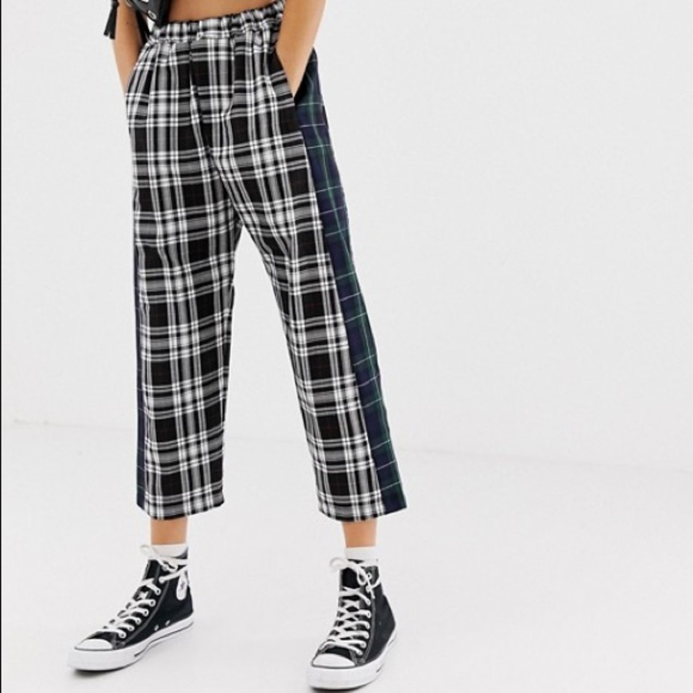 Women’s Cropped Double Plaid Pant
